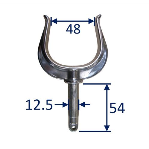 product image for Oarlock / Rowlock, Dinghy Oar Support, In Stainless Steel (Pair)