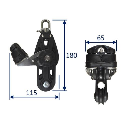 product image for Sailing Pulley Block, Holt Plain Block 60 With Violin & Cam Cleat