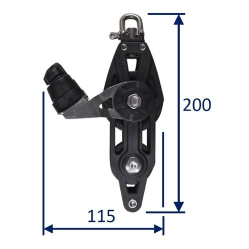 product image for Sailing Pulley Block, Holt Plain Block 60 With Violin, Cam Cleat & Becket