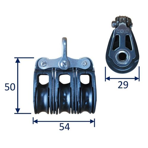 product image for Holt Triple Pulley Block, Sailing / Marine Use, With Ball Bearings