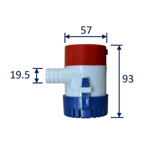 product image for 12V Bilge Pump, 350 Gallons Per Hour, Submersible.
