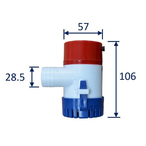 product image for Boat Bilge Pump, 750 Gallons Per Hour, 12V, Submersible
