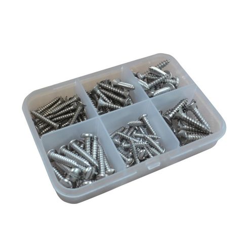 product image for Kit Box Of 316 Stainless Slot-Drive Self Tapping Screws: Smaller Sizes