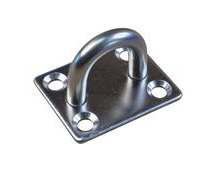 Square Pad Eye Mounting Hoop, A2 Stainless Steel Mounting Pad