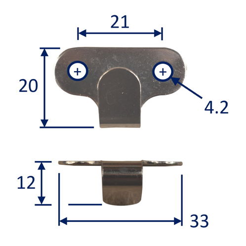 product image for Stainless Steel Marine Canopy Hooks With Screws (2 pack)