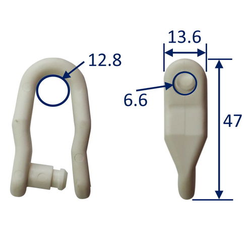product image for Nylon Sail Shackle, Snap Close Sail Shackle, 42mm Internal Height
