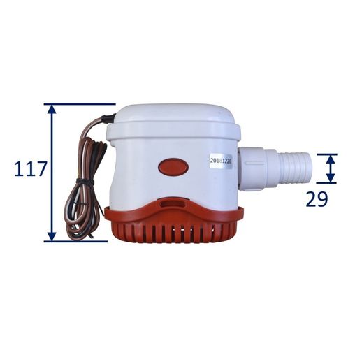 product image for Automatic Bilge Pump, 1100 Gallons Per Hour, 12V, Submersible
