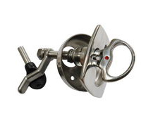 Boat Hatch Lock-Down Handle With Twist Lock Action And Locking Key