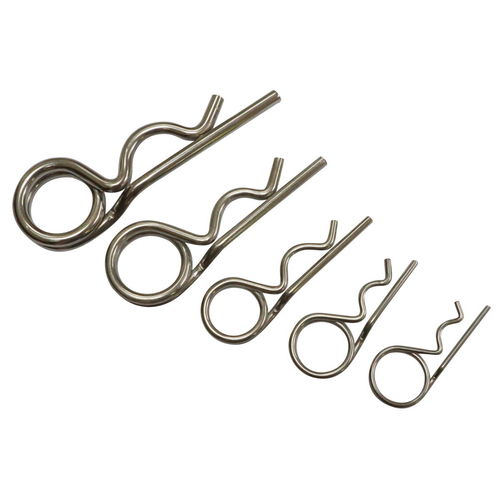 product image for 316 Stainless Steel Spring Cotter Pin, With Double Loop, Marine Grade