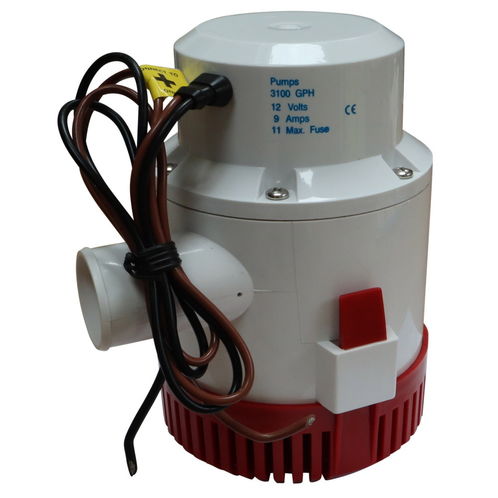 product image for Bilge Pump, 3100 Gallons Per Hour, 12V, Submersible