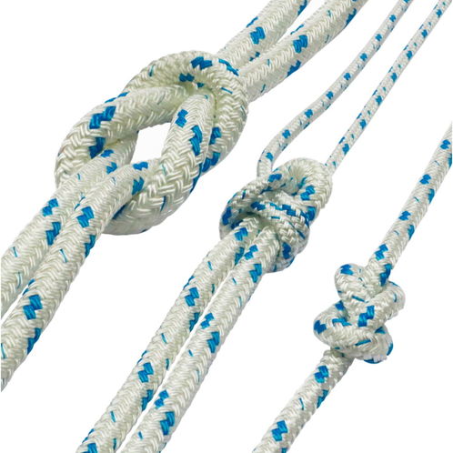 product image for Braided Polyester Sailing Rope, Foresheet, Mainsheet Rope, Blue Fleck