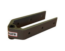 Rudder Bottom Gudgeon Mounting With 3 Attachment Holes, 38mm Grip, Including Replaceable Carbon Bush