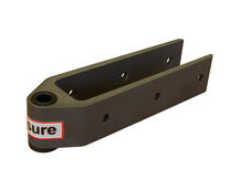 Rudder Bottom Gudgeon Mounting With 3 Attachment Holes, 25mm Grip, Including Replaceable Carbon Bush