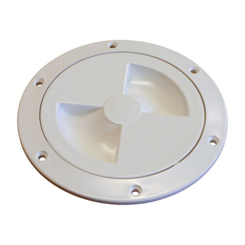 product image for Round Waterproof Hatch Cover, Screw-In With Rubber O-Ring Seal, White Colour