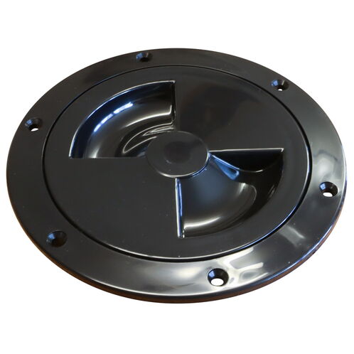 product image for Round Waterproof Hatch Cover, Screw-In With Rubber O-Ring Seal, Black Colour