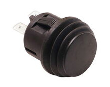 Waterproof Latching Push Switch 10Amp Current Capacity, With Blade Terminals