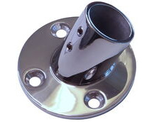 Tube Mounting Support, Flanged 316 Stainless Steel 60-Degree Tube Mounting Socket For 22mm or 25mm Tube