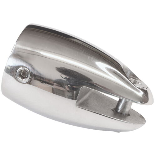 product image for Stainless Steel Tube End Cap With Fork End, Rounded Shape, Polished Finish