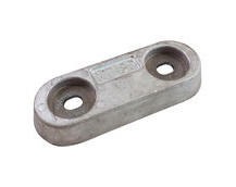 Zinc Sacrificial Anode, Vetus 80 Type For Hull Mounting, In Salt-Water For Corrosion Protection