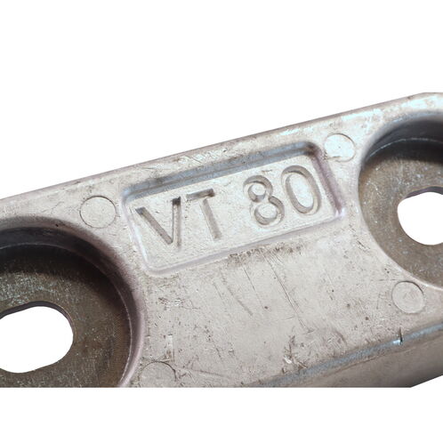 product image for Zinc Sacrificial Anode, Vetus 80 Type For Hull Mounting, In Salt-Water For Corrosion Protection