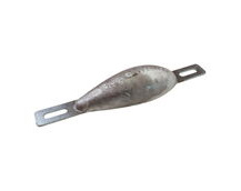 Aluminium Sacrificial Anode, Water-Drop Shape, Smooth Moulded Shape For Less Drag, 500g