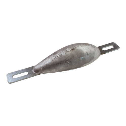 product image for Aluminium Sacrificial Anode, Water-Drop Shape, Smooth Moulded Shape For Less Drag, 500g