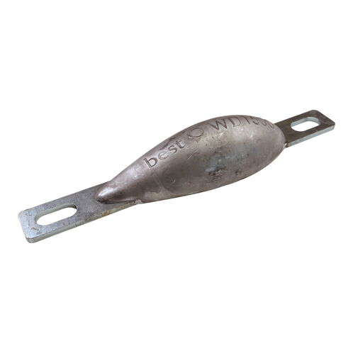 product image for Aluminium Sacrificial Anode, Water-Drop Shape, Smooth Moulded Shape For Less Drag, 750g
