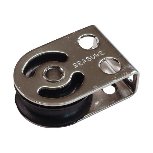 product image for Stainless Steel Small Pulley Block, With Direct Attachment / Mounting Points, 316 Stainless Steel