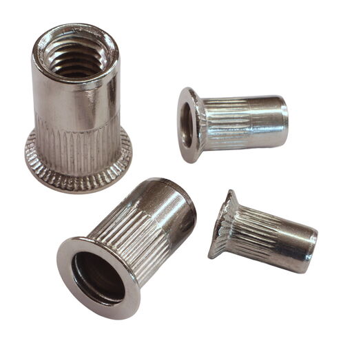 product image for 316 Stainless Steel Rivnuts (Countersunk), Metric Threaded Nuts For Permanent Riveting in Place