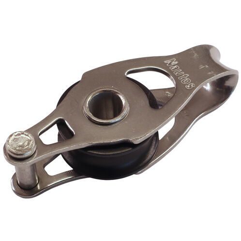 product image for Single Fixed Pulley Block With 20mm Sheave, 316 Stainless Side Plates, Miniox
