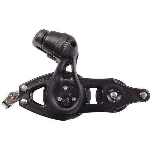 product image for Nautos Organic 57 Fiddle Swivel Sailing Pulley Block With Becket & Cam Cleat