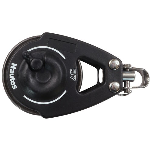product image for Nautos Organic 57 Single Swivel Sailing Pulley Block With Ratchet & Ball Race