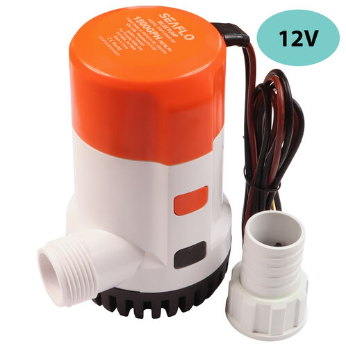 product image for SEAFLO 1500 GPH Electric Bilge Pump / Submersible Pump / 12Volt Bilge Pump. Boat Bilge Pump With Non-Return Valve