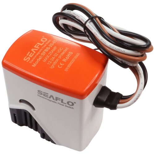 product image for SEAFLO Electromagnetic Float Switch / 12 Volts / Works with non-automatic bilge pumps up to 25 AMPS