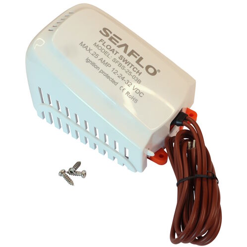 product image for SEAFLO Bilge Pump Float Switch including Strainer Housing, 25A Rating (Mercury Free) Suitable in Fresh and Sea Water