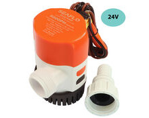 SEAFLO 600 GPH Electric Timer Sensing Automatic Bilge Pump / 24 Volt Boat Bilge Pump / Submersible and Ignition Protected.