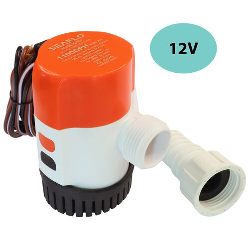 product image for SEAFLO 1100 GPH Electric Timer Sensing Automatic Bilge Pump / 12 Volt Boat Bilge Pump / Submersible and Ignition Protected.