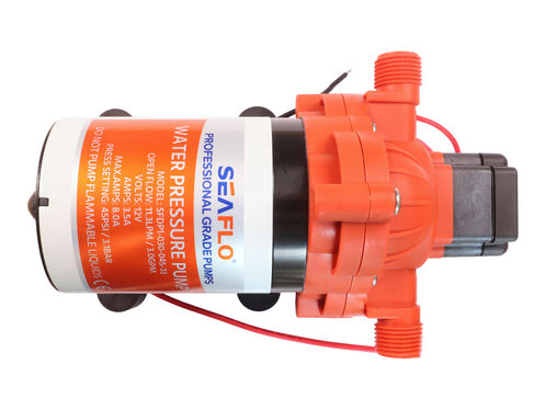 product image for SEAFLO Wash Down Pump Kit, Consists of a UV-Protected 6.5m Coiled 1/3inch Diameter Hose, Trigger Spray Gun with Quick Connect, High Pressure 3.0GPM Pump, 12 Volts