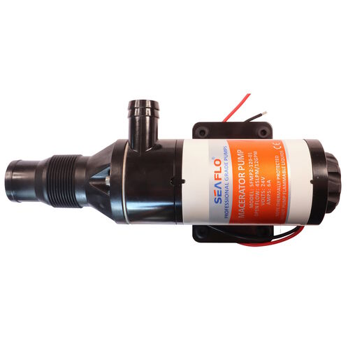 product image for SEAFLO Macerator Pump, Flow Rate 12 GPM, 24 Volts, Triple Sealed Motor & Bearings, 4-Blade Cutting, Rubber and Aluminium Impeller