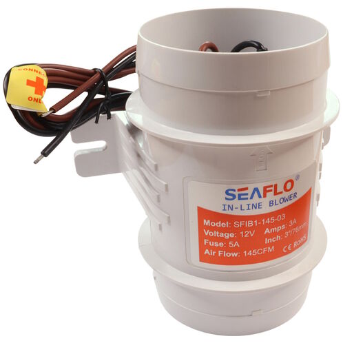 product image for SEAFLO In-Line Bilge Blower / 12 Volt / Vertical or Horizontal Installation, Air Ventilation Pump