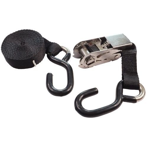 product image for Stainless Steel Ratchet Strap Tie-Down Strap System, Ideal For Securing Dinghy Or Paddle Boards Onboard Your Boat