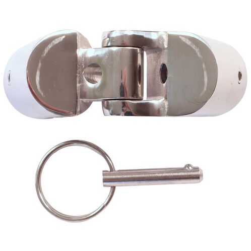 product image for Bimini Folding Joint With Quick-Release Pin, 180-Degree Folding Action, Made From 316-Grade Stainless Steel
