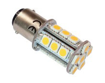 Interior LED Bulb, BA15D Fitting, Warm White, 279 Lumen, 23W, 10-30V DC, Double Contact Base, 21 LED