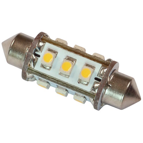 product image for Festoon LED Bulb, SV8.5 Fitting, Warm White, 90 Lumen, 8W, 10-30V DC.  12 LED, 37mm Length