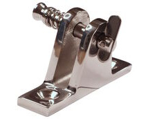 80 Degree Angled Deck Hinge & 6mm Removable Pin, Used For Spray Hoods & Canopies, 316 Stainless Steel