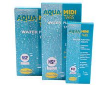 Aqua Tabs, Water Purifying Tablets By Clean Tabs Ltd, Available In Various Pack Sizes 