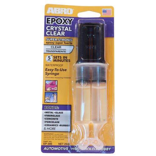 product image for Clear Epoxy Repair Adhesive, For Fibreglass, Metal, Glass, Rubber & More, In Easy-To-Apply Syringe