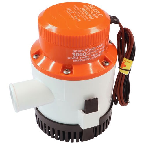 product image for SEAFLO 3000 GPH Electric Bilge Pump / Non-Automatic / Submersible Pump / 12Volt