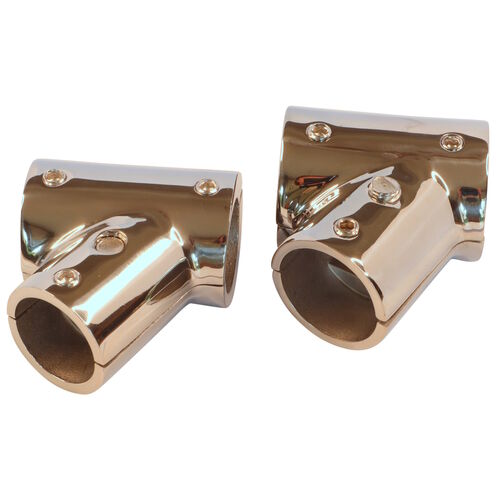 product image for Hinged 2 Part T-Fitting with 60 Degree Angle, Stainless Steel, Available In Sizes To Fit 22mm And 25mm Tube