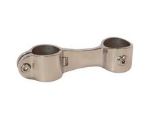 Handrail Parallel Rail Centre Fitting, 316 Stainless Steel, Available For 25mm Tube With Clamp-Over Hinged End